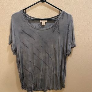 Style & Co Women's Top Short Sleeve Tee Blue